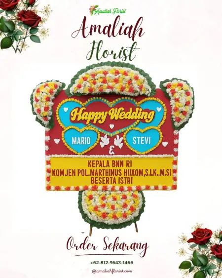 Papan Bunga Pernikahan Sidangkal